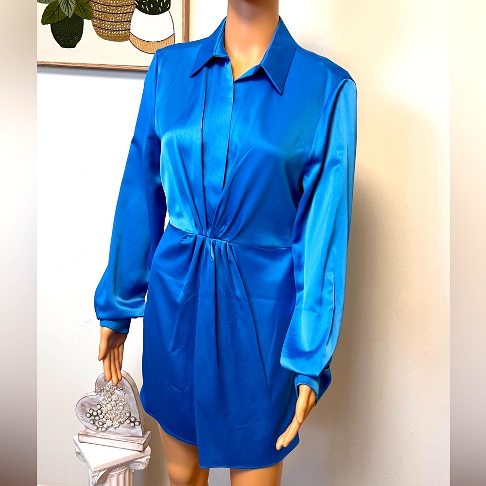 blue dress size s m l xl